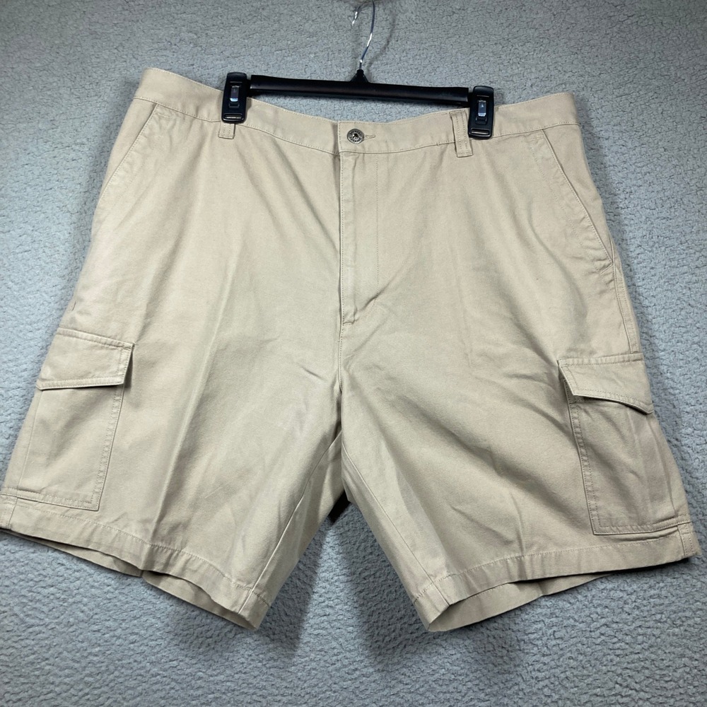 Dockers Cargo Short Men 40 NEW Tan Stonewashed Canvas Khakis 30530-3023